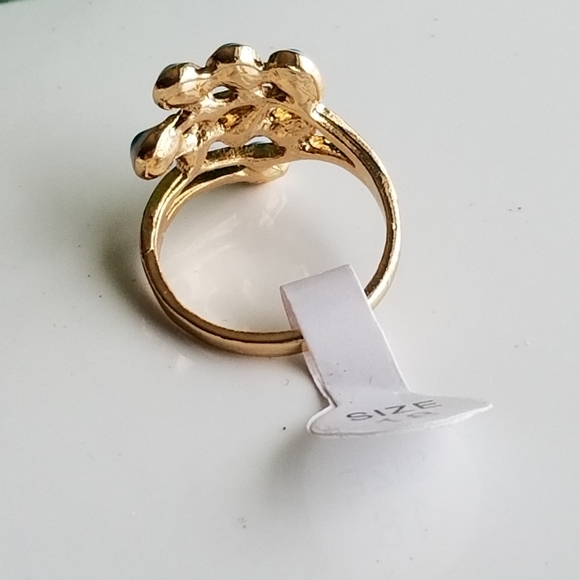 Evil Eye Protection Fashion White Ring size 8 New - Picture 3 of 4